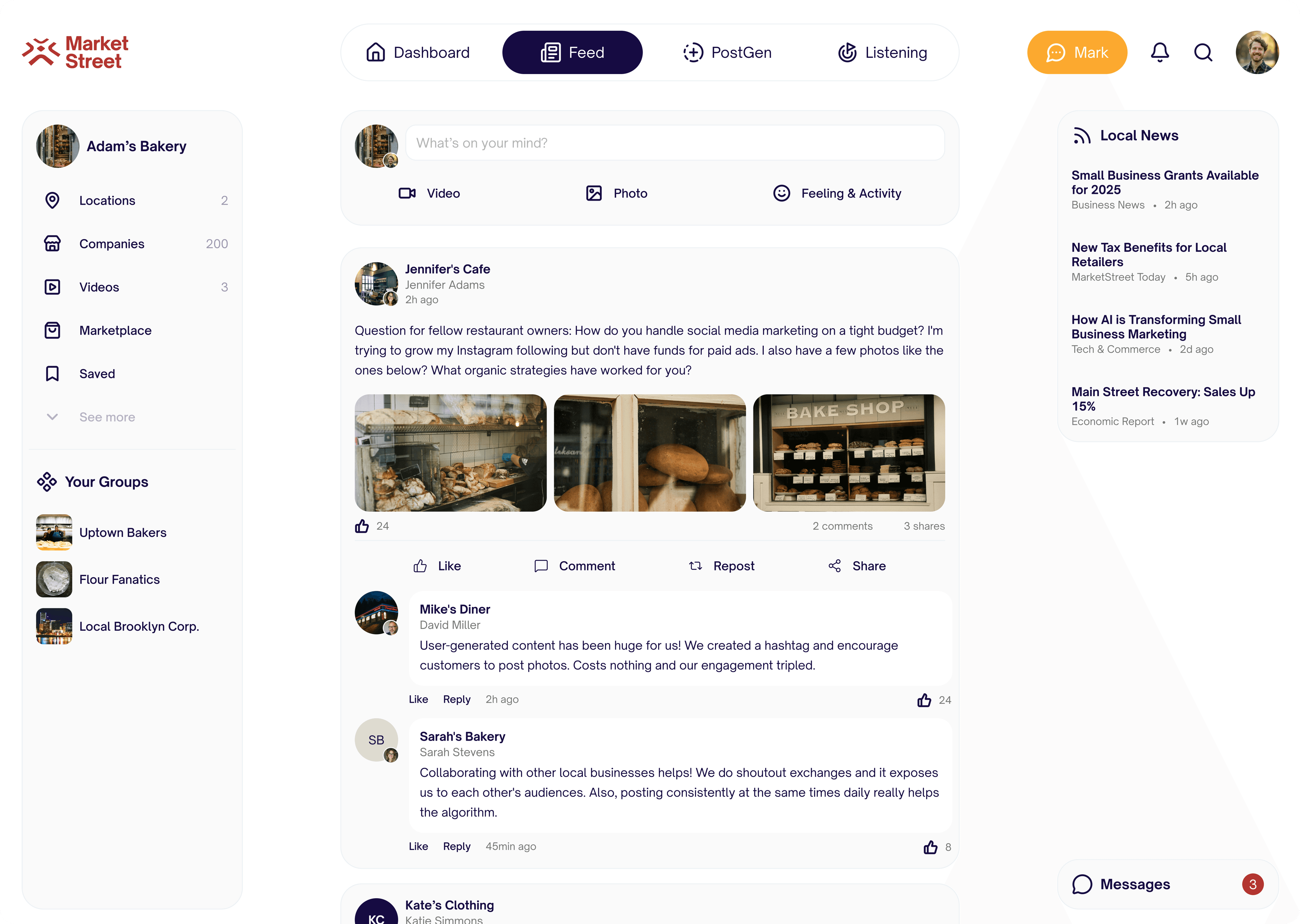 MarketStreet Feed - Local Business Network Interface